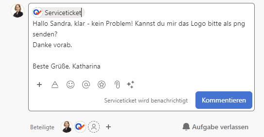 Asana Antwort